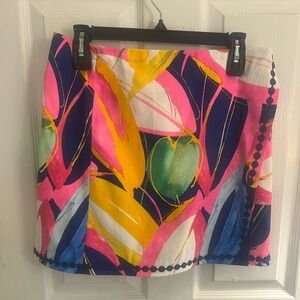 Crown & Ivy Pink and Yellow Mini Skirt/skort